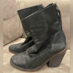 Women free people boots block heel size 7.5 (38)